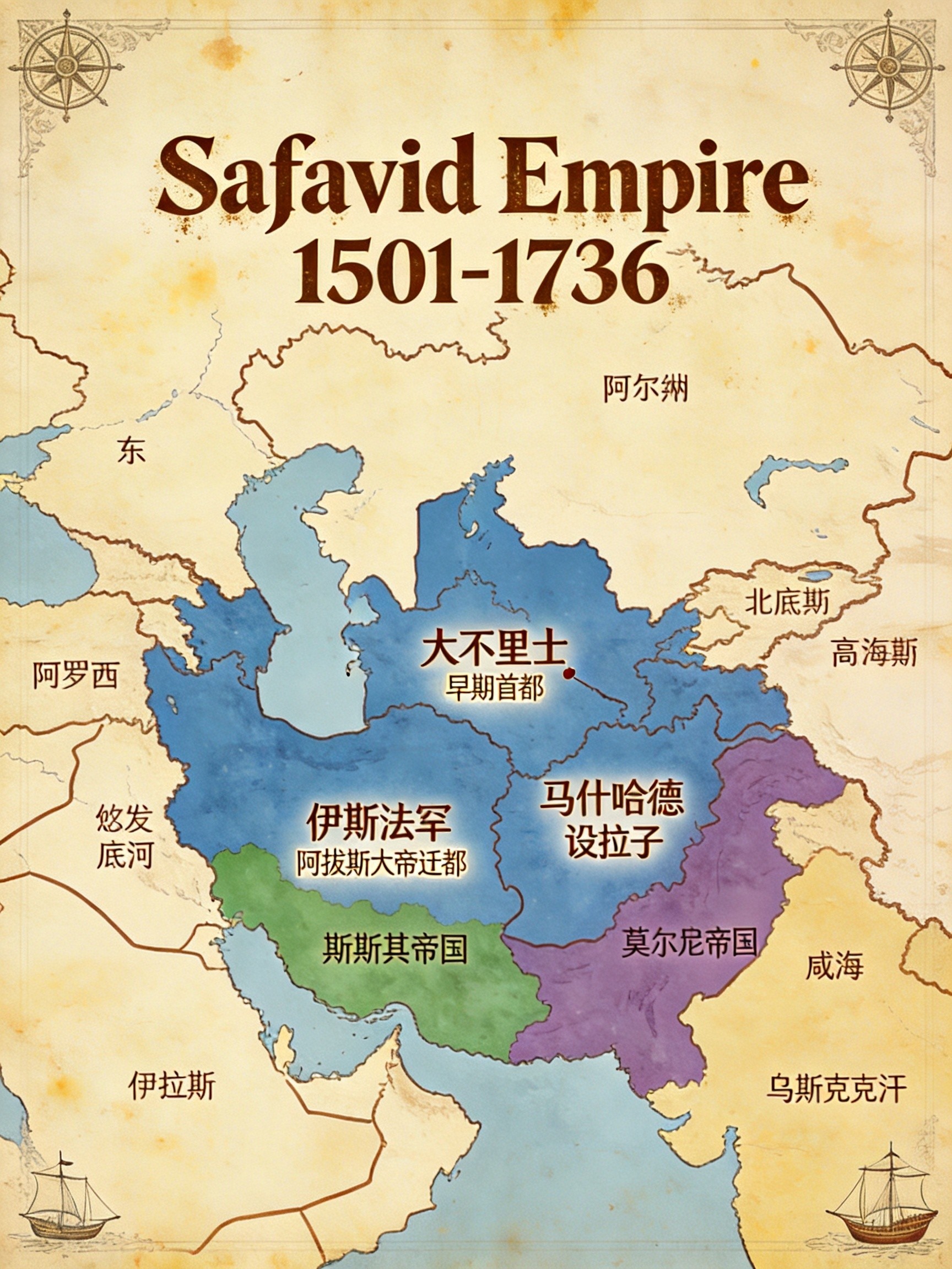 萨法维帝国疆域图